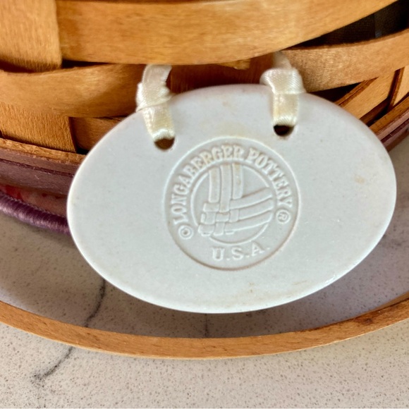 LONGABERGER Basket Morning Glory Handwoven 2000 May Series Fabric Liner Plastic - Picture 7 of 16